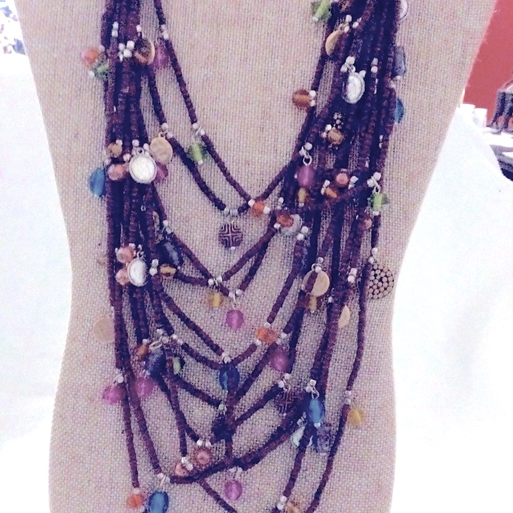 Chico's Multi-Stranded, Multi-Colored Necklace - image 1